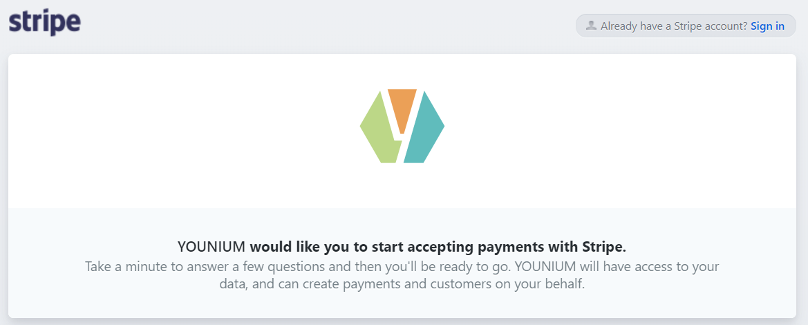 Stripe Setup – Younium